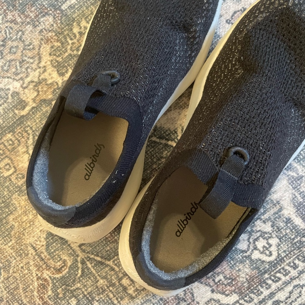 Allbirds Black and White Knit Athletic Shoes - Picture 7 of 7